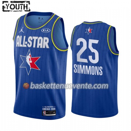 Maillot Basket Philadelphia 76ers Ben Simmons 25 2020 All-Star Jordan Brand Bleu Swingman - Enfant